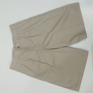 CHAPS Pleated Front Beige Khaki Shorts